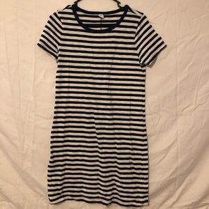 striped t-shirt dress